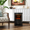 Fireplace Electric Heater Stove w/ Thermostat Control Black Freestanding