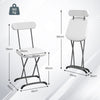 2X Folding Heavy Duty Molded Chairs Solid Frame Stackable Chair w/Backrest White