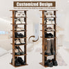 7-Tier Vertical Shoe Rack Shoe Storage Organizer Entryway Industrial Shoe Tower