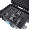 Outdoor Travel Trolley Case Foam Protective Tools Storage ABS Plastic Box +Wheel