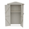 Small Garden Shed Metal Storage Box Outdoor Tool House Apex Roof Lockable 2 Door