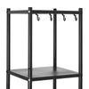 5 tiers Rectangle Standing Shelf Kitchen Shelf Storage Rack with 4 Wheels UK