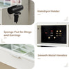 White Dressing VanityTable Makeup Desk LED Mirror Glass Top w/Drawer Divider