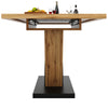 Extendable Dining Table Kitchen Table with MDF Top, Metal Legs 120-160x75x75.5cm