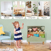 Kid Toy Storage Chest Bookcase Wooden Toy Box Flip-Top Storage Organizer Bins