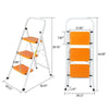 FOLDING 3 STEP LADDER SAFETY NON SLIP SMALL STOOL LADDERS KITCHEN DIY