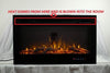 2025 TRUFLAME™ 36 INCH WIDE LED FLAMES BLACK GLASS WALL MOUNTED ELECTRIC FIRE