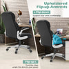 Swivel PU Leather Computer Desk Chair Ergonomic Office Chair-Black