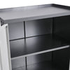 Wheeled Metal 2 Door Office Filing Cabinet 2 Layers Steel File Storage Cupboard