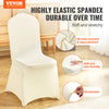 100PCS Stretch Spandex Folding Chair Covers Repeated Usage Ivory Color Formal