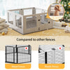Tempered Glass Dog Playpen Safe Pet Whelping Pen Box with Puppy Protective Rails