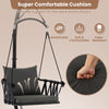 Garden Patio Hanging Swing Chair Rustproof Metal Frame Hammock Chair w/Stand