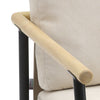 Mid Century Reading Armchair Accent Chair Metal Frame for Bedroom Living Room