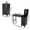 Pro Rolling Manicure Nail Table W/ Station Vanity Make Up Studio Trolley Mirror