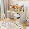 Kids Study Desk and Chair Set Student Table and Chair-White
