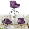 Office Chair Task Adjustable Height Mid Back Swivel Wheels Armrest Crush Velvet