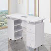Manicure Table Makeup Dressing Station Nail Desk Workstation Storage Equipment