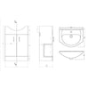 Vanity Unit with Combined Sink Toilet Bathroom Suite Furniture WC Set 1400mm