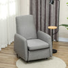 Push Back Recliner Armchair w/ Adjustable Leg Rest for Living Room Bedroom Grey