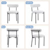 Dining Chairs Set of 2 Mid-Century Upholstered Curved Backrest Accent Chairs