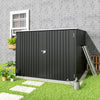 6.4 x 6.7ft Garden Waterproof Anti-UV Storage Pent Bike Shed Steel Lockable Door