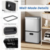 Motion Sensor Garbage Can with 2 Removable Waste Bins-Silver