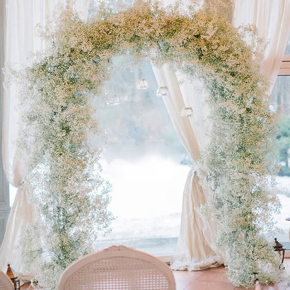 Large Arched Door Wedding Arch Background Flowers Balloons Stand Metal Frame