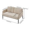 Luxury 2 Seater Corduroy Fabric Couch Living Room Sofa Armchair with 2 Pockets