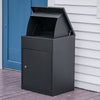 Outdoor Waterproof Parcel Delivery Drop Box Lockable Storage Letter Post Box+Key