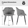 Dining Chairs Set of 2 Modern Upholstered Dining Chair Accent Chairs Living Room