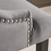 Set of 2 Dark Grey Velvet Dining Chairs Tufted High Back for Dining Room Kitchen