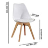 set of 6 Dining Chairs Modern Contemporary Scandinavian 6 chairs - white