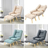 Ergonomic Recliner Chair Lounger Armchair Sleeper Chair w/ Footstool