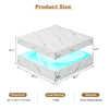 High Gloss Coffee Table for Living Room Square Side Table LED Light Furniture
