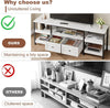 Industrial TV Stand Cabinet 160cm with 2 Storage Cabinet for Living Room