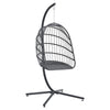 Hanging Egg Chair With Stand Rattan Garden Balcony Swing Egg Hammock In/Outdoor