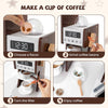 Kids Corner Wooden Play Kitchen with Coffee Machine & Slide-Coffee