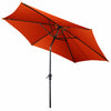 2.7 M Outdoor Patio Umbrella Garden Parasol with Crank Handle &Tilt Adjustment
