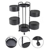 6-Tiers Kitchen Rotating Storage Trolley Cart Free Standing Vegetable Shelf 90cm