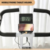 Folding Exercise Bike 8-Level Magnetic Heart Rate Sensor Home Gym Black White