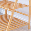 Bamboo Ladder Shelf 4-Tier Plant Stand Storage Rack Wooden Flower Shelf
