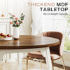 Round Dining Table for 4-6, 47-Inch Farmhouse Kitchen Table with Solid Wood Legs
