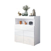 LED Sideboard 2 Doors Buffet Drawer Storage Cabinet Cupboard High Gloss Front