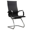 High Back PU Leather Reception Seat Home Office Chair Sled Base Conference Chair