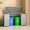 Lockable Metal Garden Wheelie Bin Storage Cabinet Bicycle Bike Shed Storage Tool