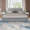 Upholstered Bed with Storage Ottoman Bed Frame Spliced Bed with 2x Single Bed