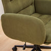 Upholstered Desk Chair 360° Swivel Office Chair, Corduroy Fabric Vanity Chair
