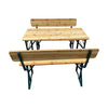 3Pcs Folding Table & Bench Set Garden Outdoor Patio Beer Dining Wood Table Chair