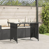 Garden Table with Top Outdoor Dining Table Coffee Table Poly Rattan