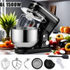 1500W Electric Food Mixer Stand Stainless Steel Mixing Bowl Dough Hook 6 Speed